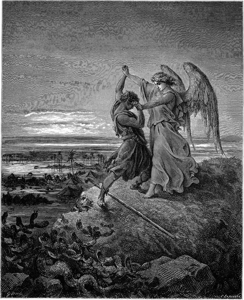 Gustave Doré, Jacob Wrestling with the Angel (1855)